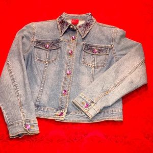 Very Vera Purple Sequin/Crystal Jean Jacket. Matching Jean Available.